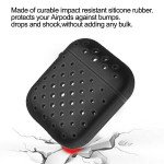 Wholesale Airpod (2 / 1) Honeycomb Mesh Sports Cover Skin for Airpod Charging Case (Black Black)